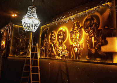 Jazz Cafe Duvar Resmi Graffiti İzmir